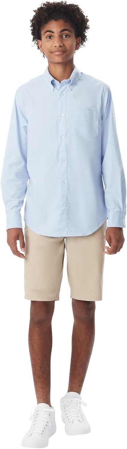imageFrench Toast Young Mens Long Sleeve Oxford ShirtLight Blue
