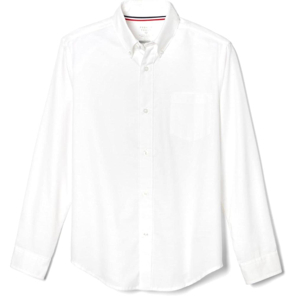 imageFrench Toast Young Mens Long Sleeve Oxford ShirtWhite