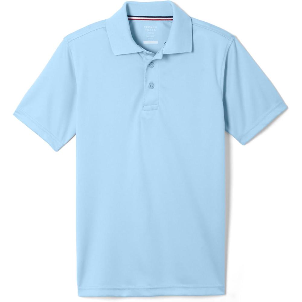 imageFrench Toast Young Mens Moisture Wicking Performance Sport Polo Short Sleeve ShirtLight Blue