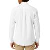 French Toast Men’s Expandable Collar Button Up Shirt with Long Sleeves(White)