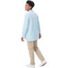 French Toast Men’s Long Sleeve Cotton Blend Pique Polo Shirt(Light Blue)