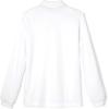 French Toast Men’s Long Sleeve Cotton Blend Pique Polo Shirt(White)