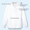French Toast Men’s Long Sleeve Cotton Blend Pique Polo Shirt(White)