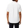 French Toast Men’s Short Sleeve Poplin Dress Shirt(White)