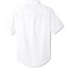 French Toast Men’s Short Sleeve Poplin Dress Shirt(White Stretch)