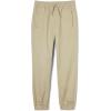 French Toast Men’s Stretch Twill Jogger with Zipper Pockets(Khaki)