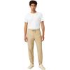 French Toast Men’s Stretch Twill Jogger with Zipper Pockets(Khaki)