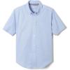 French Toast Men’s Short Sleeve Poplin Dress Shirt(Light Blue Stretch)
