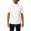 French Toast Men’s Short Sleeve Poplin Dress Shirt(White)