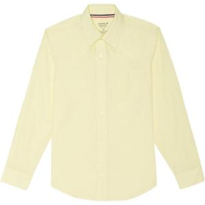 French Toast Men’s Expandable Collar Button Up Shirt with Long Sleeves(Yellow)
