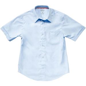 French Toast Men’s Short Sleeve Poplin Dress Shirt(Light Blue)