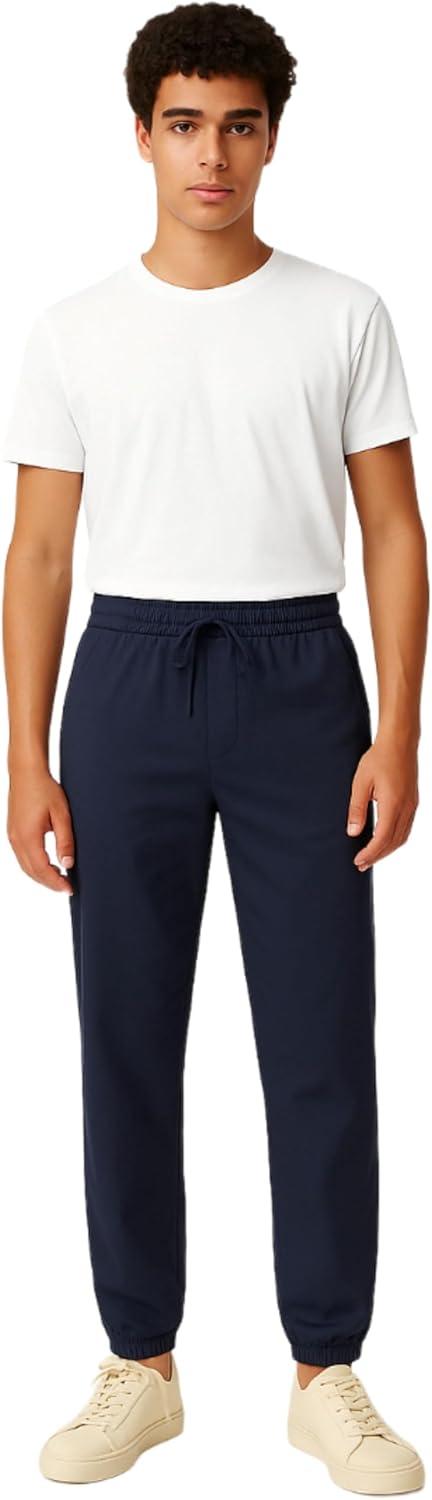 imageFrench Toast Young Mens PullOn Stretch Twill Jogger with Zipper PocketsNavy