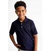 French Toast Boys’ 2-Pack Short Sleeve Pique Polo Shirt(Navy)