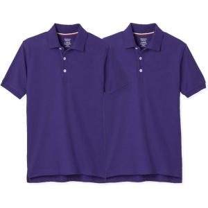 French Toast Boys’ 2-Pack Short Sleeve Pique Polo Shirt(Purple)