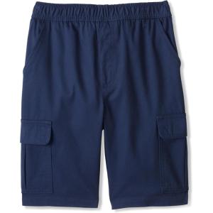French Toast Boys’ Pull-On Twill Cargo Shorts(Navy)