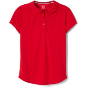 French Toast Girls’ Short Sleeve Moisture Wicking Sport Polo(Red)