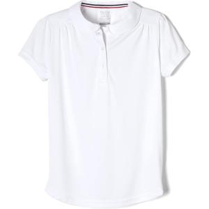French Toast Girls’ Short Sleeve Moisture Wicking Sport Polo(White)