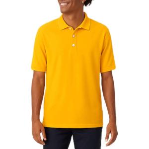 French Toast Boys’ Short Sleeve Pique Polo T-Shirt(Gold)