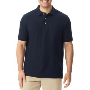 French Toast Boys’ Short Sleeve Pique Polo T-Shirt(Navy)