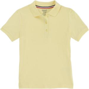 French Toast Little Girls’ Short Sleeve Stretch Pique Polo(Yellow)