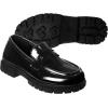 French Toast Girls Round Toe Ankle Strap Maryjane School Shoes – Mary Jane Chunky Platform Oxford Dress Shoe Pumps – Black/Navy/Brown (Size 12-5 Little Kid/Big Kid)(Black Shine)
