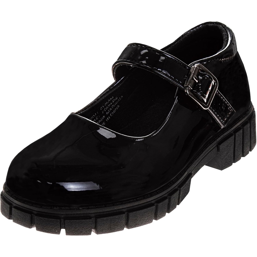 image:imageFrench Toast Girls Round Toe Ankle Strap Maryjane School Shoes ToddlerLittle KidBig KidBlack Patent