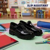 French Toast Girls Round Toe Ankle Strap Maryjane School Shoes Toddler/Little Kid/Big Kid(Black Gloss)