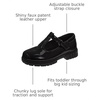 French Toast Girls Round Toe Ankle Strap Maryjane School Shoes Toddler/Little Kid/Big Kid(Black Gloss)