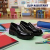French Toast Girls Round Toe Ankle Strap Maryjane School Shoes Toddler/Little Kid/Big Kid(Black Shine)