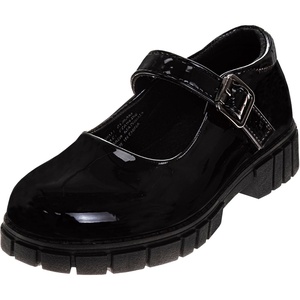 French Toast Girls Round Toe Ankle Strap Maryjane School Shoes Toddler/Little Kid/Big Kid(Black Patent)