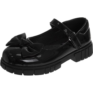 French Toast Girls Round Toe Ankle Strap Maryjane School Shoes Toddler/Little Kid/Big Kid(Shiny Black)